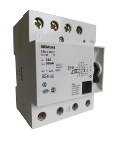 Interrupteur différentiel 4 pôles 63 A 30 mA